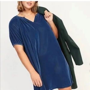 Old navy puff sleeve velvet dress